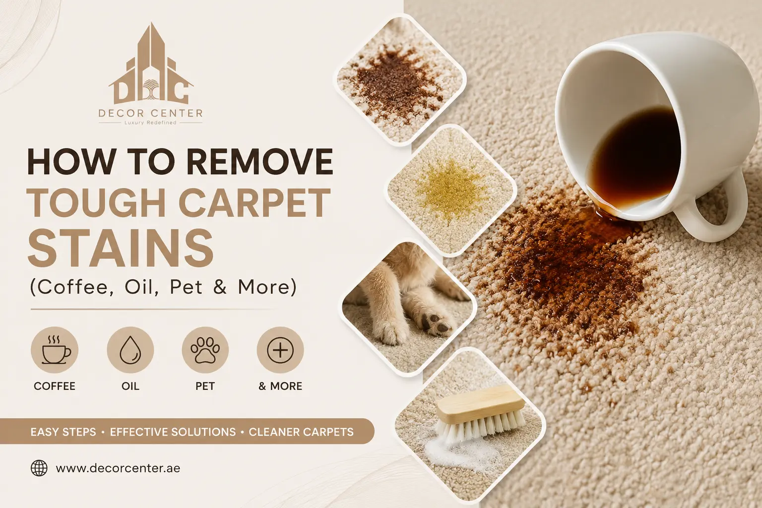 How to Remove Tough Carpet Stains (Coffee, Oil, Pet & More)